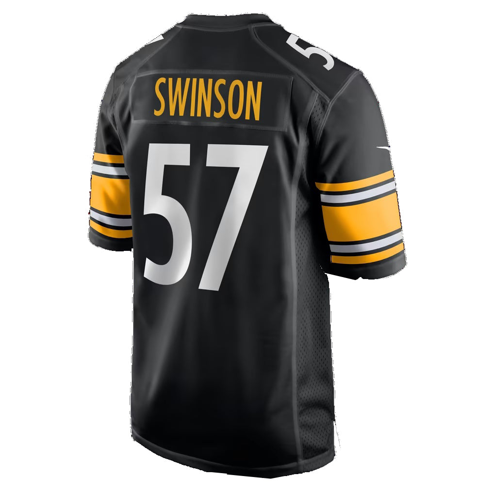 P.Steelers #57 Bradyn Swinson Black Team Game Football jersey Fedasgoge
