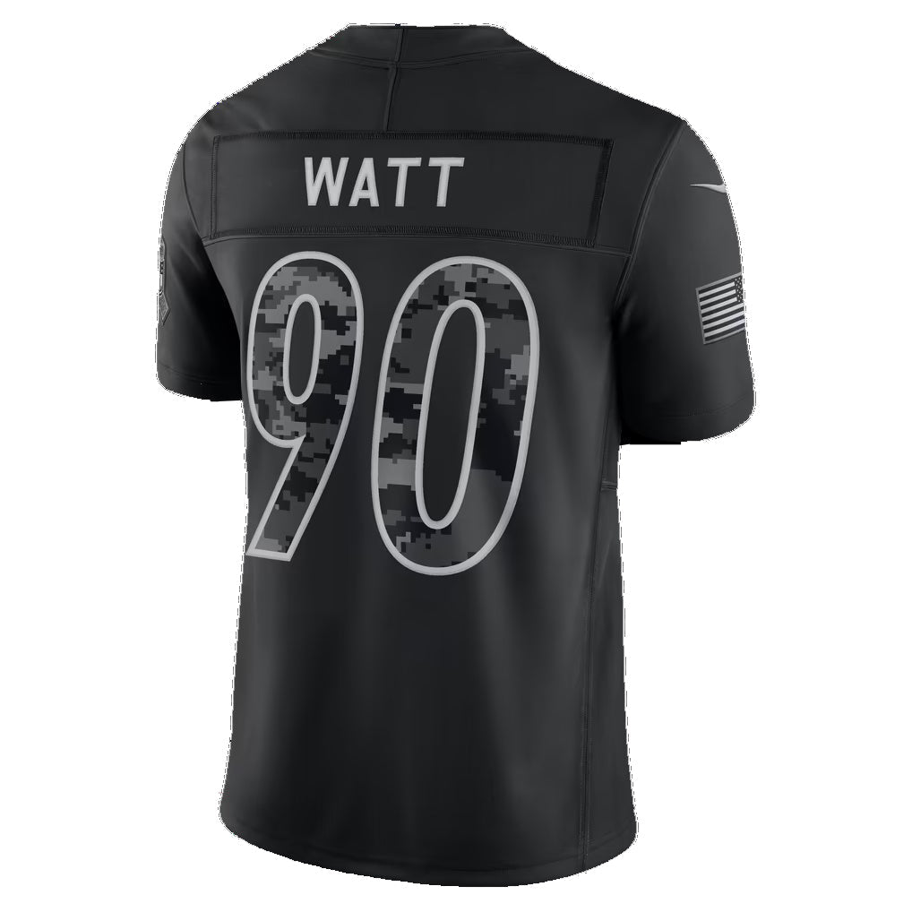 P.Steelers #90 T.J. Watt Black 2026 Salute to Service Stitched Limited Football jersey Fedasgoge