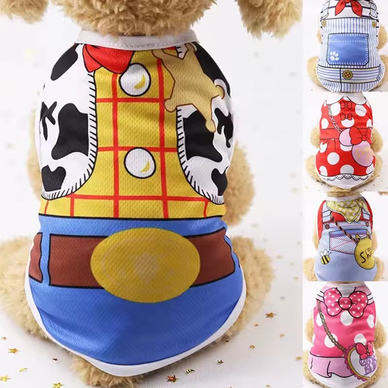 Pet Dog Clothes Cartoon Clothing Puppy Dogs Soft Vests Summer Shirt Casual T-Shirt for Small Pet Supplies