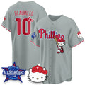 Philadelphia Phillies #10 J.T. Realmuto Gray Fedasgoge Meow KT Vapor Limited V2 Stitched Jersey