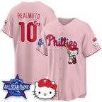Philadelphia Phillies #10 J.T. Realmuto Pink Fedasgoge Meow KT Vapor Limited V2 Stitched Jersey