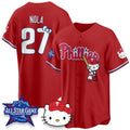 Philadelphia Phillies #27 Aaron Nola Red Fedasgoge Meow KT Vapor Limited V2 Stitched Jersey