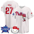 Philadelphia Phillies #27 Aaron Nola White Fedasgoge Meow KT Vapor Limited V2 Stitched Jersey