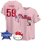 Philadelphia Phillies #59 Jhoan Duran Pink Fedasgoge Meow KT Vapor Limited V2 Stitched Jersey