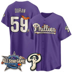 Philadelphia Phillies #59 Jhoan Duran Purple Fedasgoge Halloween 2026 Vapor Limited Stitched Jersey