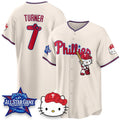 Philadelphia Phillies #7 Trea Turner Cream Fedasgoge Meow KT Vapor Limited V2 Stitched Jersey