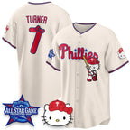 Philadelphia Phillies #7 Trea Turner Cream Fedasgoge Meow KT Vapor Limited V2 Stitched Jersey