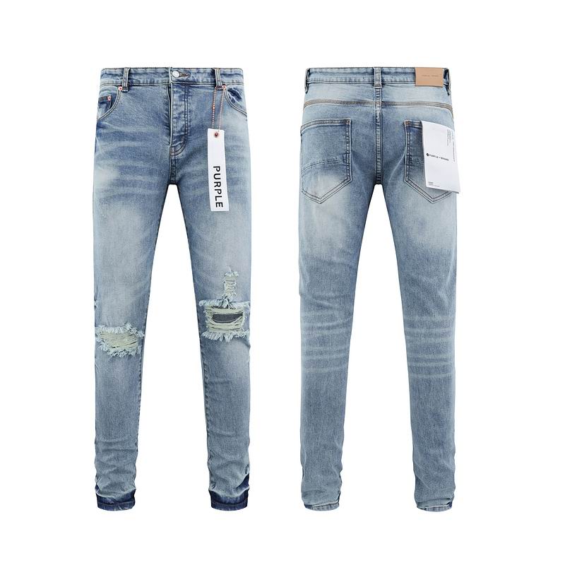 Men's Purple Fashionable Casual Jeans Pants Size 28-36