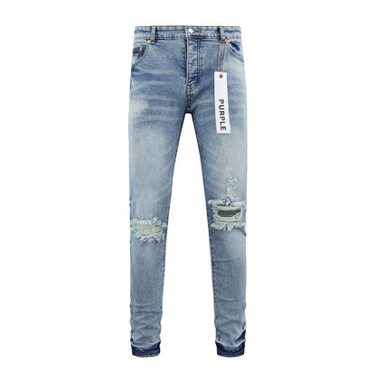 Men's Purple Fashionable Casual Jeans Pants Size 28-36