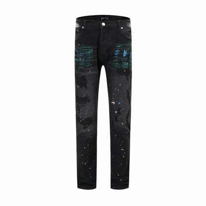 Men's Purple Fashionable Casual Jeans Pants Size 28-36
