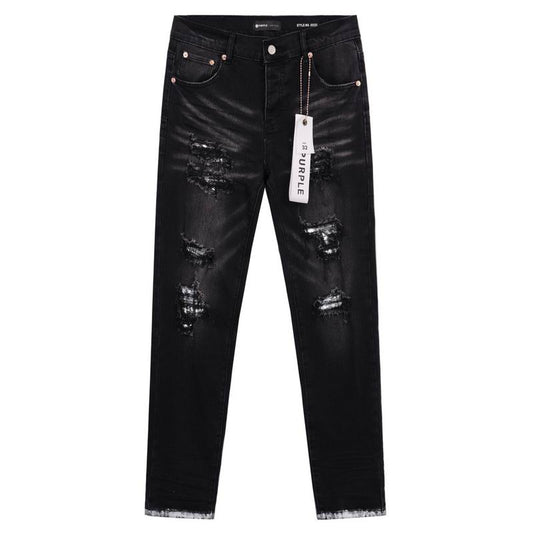 Men's Purple Fashionable Casual Jeans Pants Size 28-38