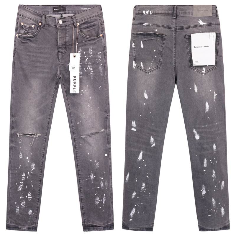 Men's Purple Fashionable Casual Jeans Pants Size 28-38