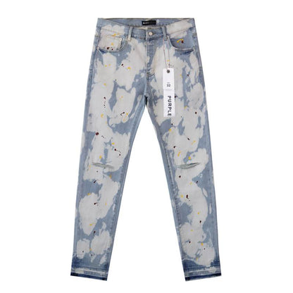 Men's Purple Fashionable Casual Jeans Pants Size 28-38