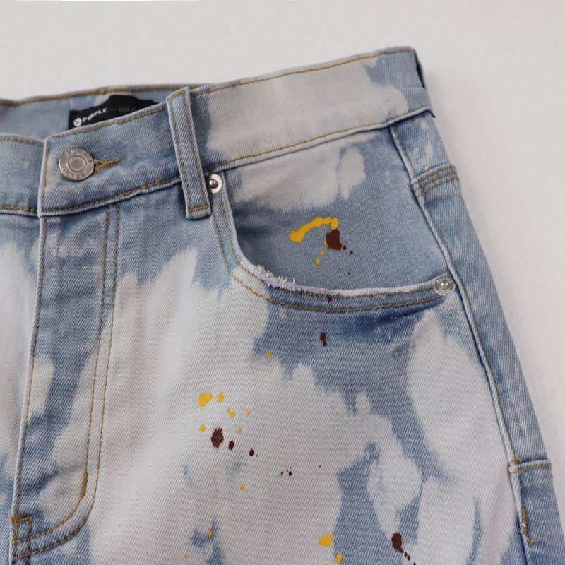 Men's Purple Fashionable Casual Jeans Pants Size 28-38