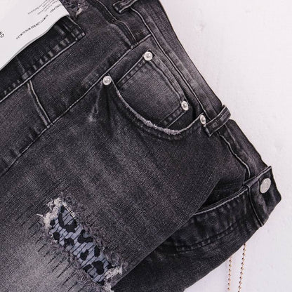 Men's Purple Denim Slim Fit Jeans Shorts Casual Straight Fit Summer Shorts 28-38