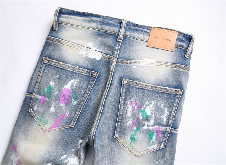 Men's Purple Fashionable Casual Jeans Pants Size 29-38