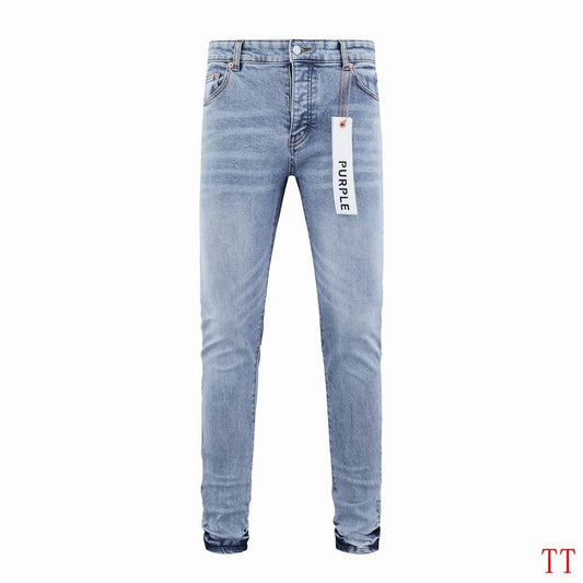 Men's Purple Fashionable Casual Jeans Pants Size 30-38