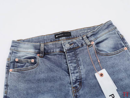 Men's Purple Fashionable Casual Jeans Pants Size 30-38