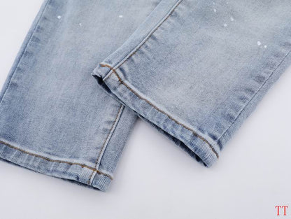 Men's Purple Fashionable Casual Jeans Pants Size 30-38