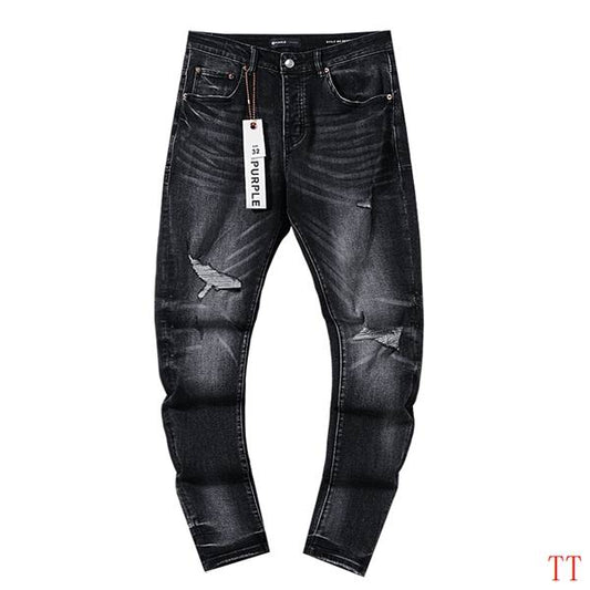 Men's Purple Fashionable Casual Jeans Pants Size 30-38