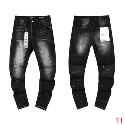 Men's Purple Fashionable Casual Jeans Pants Size 30-38