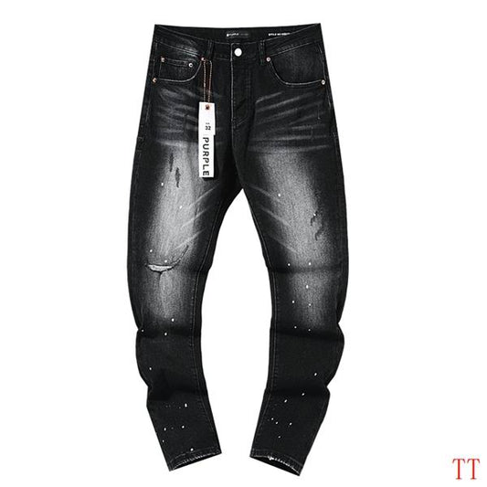 Men's Purple Fashionable Casual Jeans Pants Size 30-38
