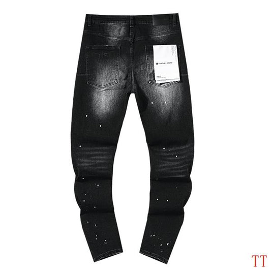 Men's Purple Fashionable Casual Jeans Pants Size 30-38