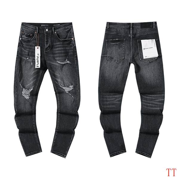 Men's Purple Fashionable Casual Jeans Pants Size 30-38