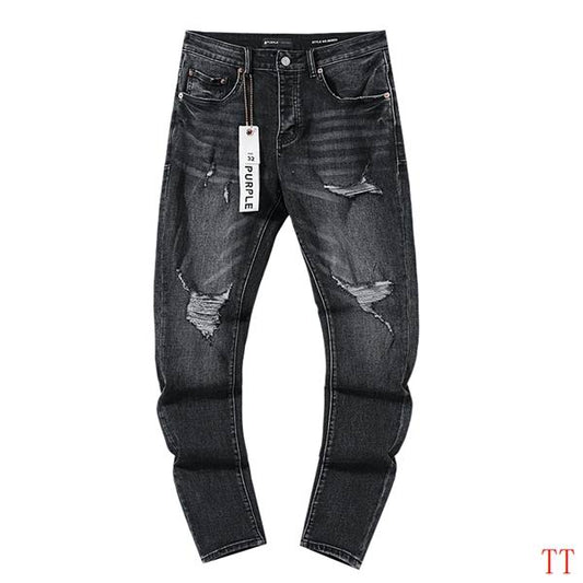 Men's Purple Fashionable Casual Jeans Pants Size 30-38