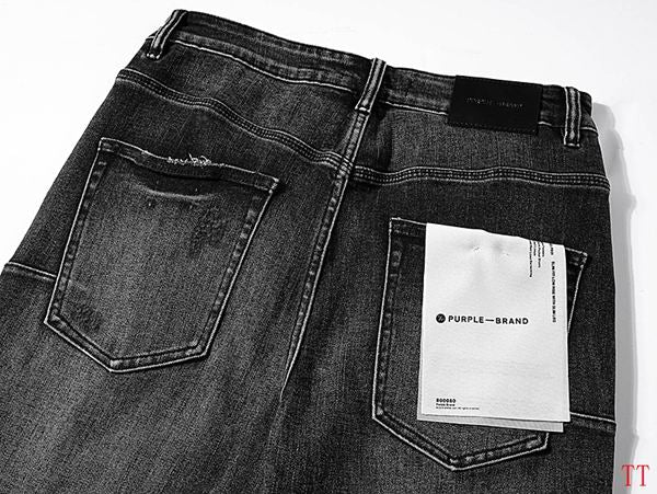 Men's Purple Fashionable Casual Jeans Pants Size 30-38