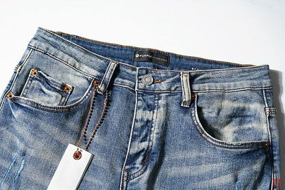 Men's Purple Fashionable Casual Jeans Pants Size 30-38