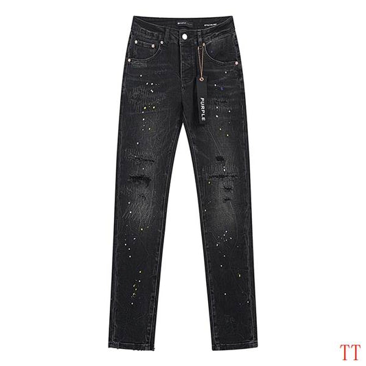 Men's Purple Fashionable Casual Jeans Pants Size 30-38