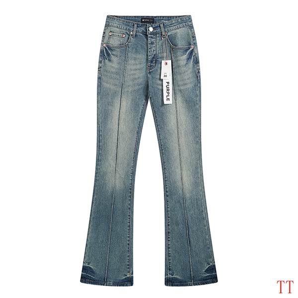 Men's Purple Fashionable Casual Jeans Pants Size 30-38