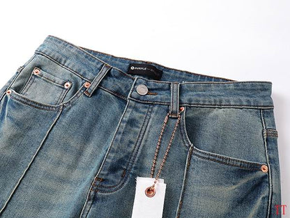 Men's Purple Fashionable Casual Jeans Pants Size 30-38