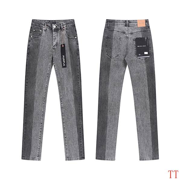 Men's Purple Fashionable Casual Jeans Pants Size 30-38