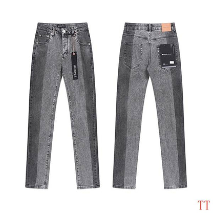 Men's Purple Fashionable Casual Jeans Pants Size 30-38
