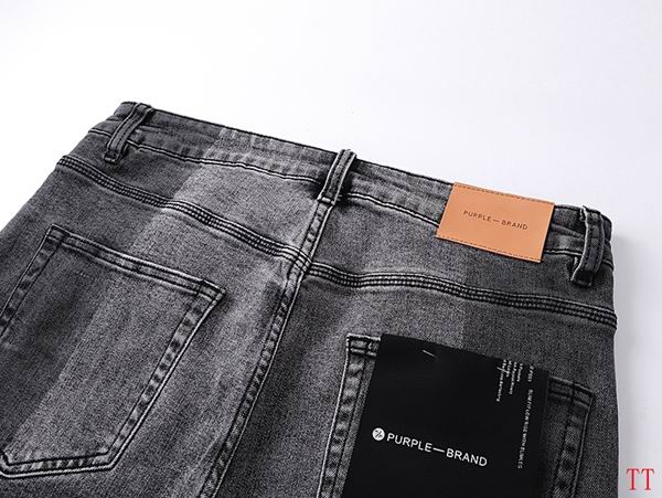 Men's Purple Fashionable Casual Jeans Pants Size 30-38