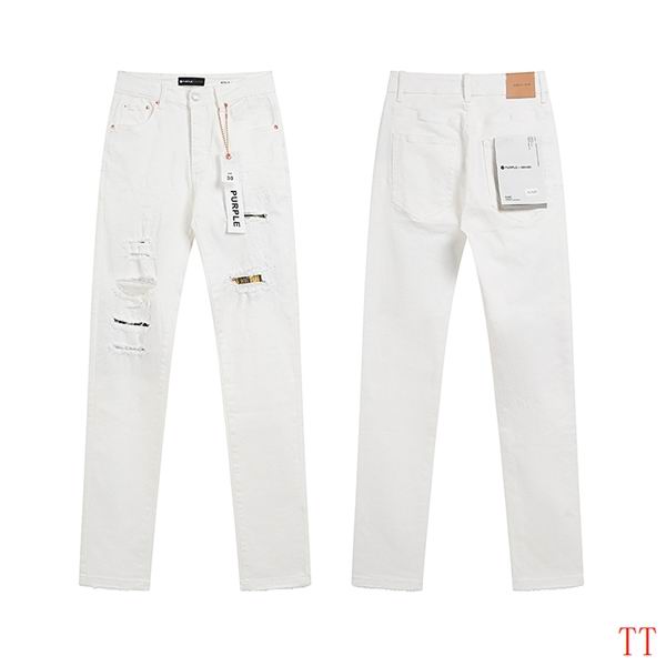 Men's Purple Fashionable Casual Jeans Pants Size 30-38