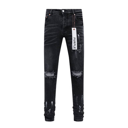 Men's Purple Fashionable Casual Jeans Pants Size 30-38
