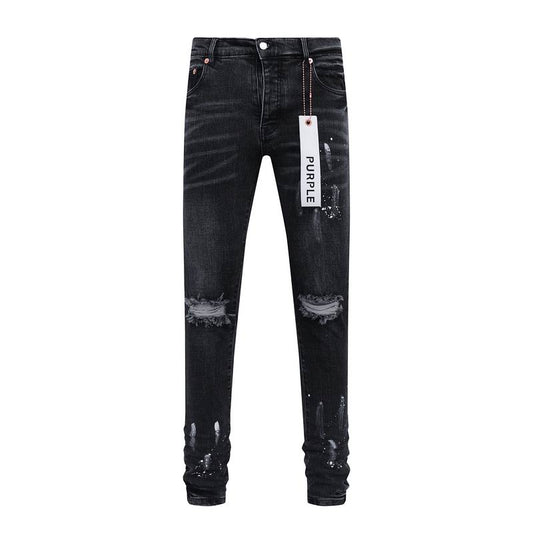 Men's Purple Fashionable Casual Jeans Pants Size 30-38