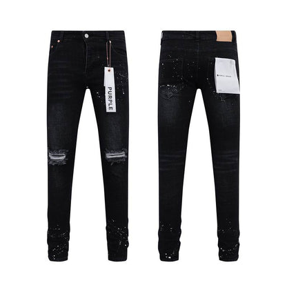Men's Purple Fashionable Casual Jeans Pants Size 30-38