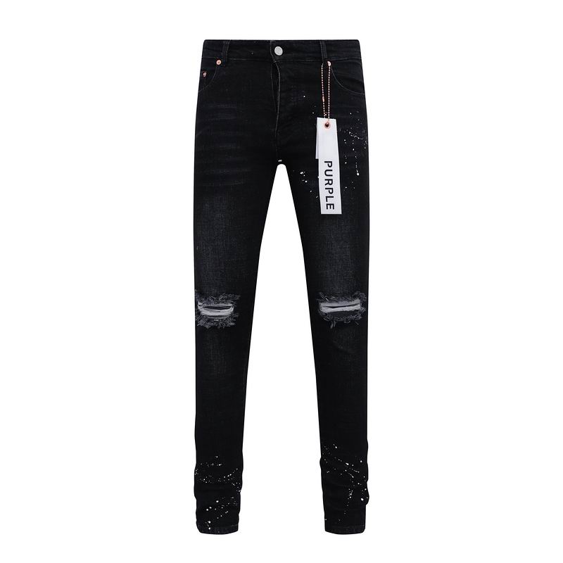 Men's Purple Fashionable Casual Jeans Pants Size 30-38