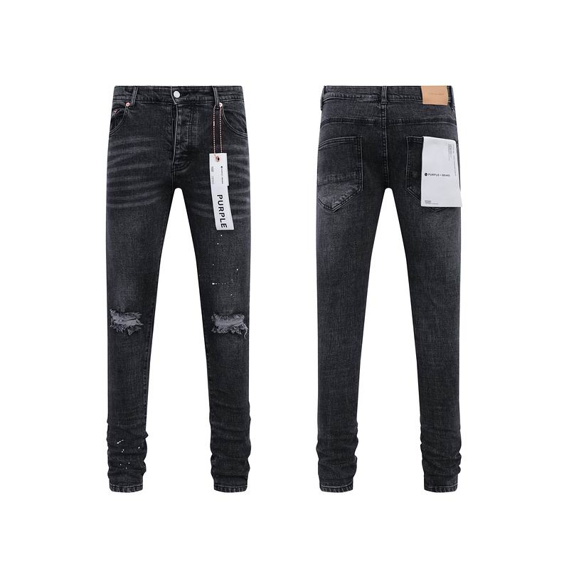 Men's Purple Fashionable Casual Jeans Pants Size 30-38
