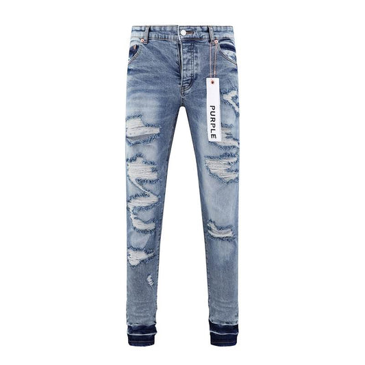 Men's Purple Fashionable Casual Jeans Pants Size 30-38