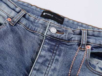 Men's Purple Fashionable Casual Jeans Pants Size 30-38