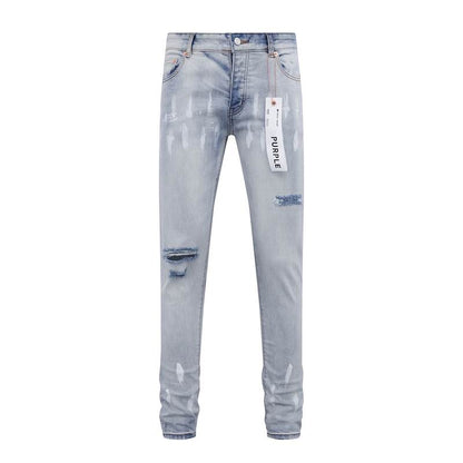 Men's Purple Fashionable Casual Jeans Pants Size 30-38