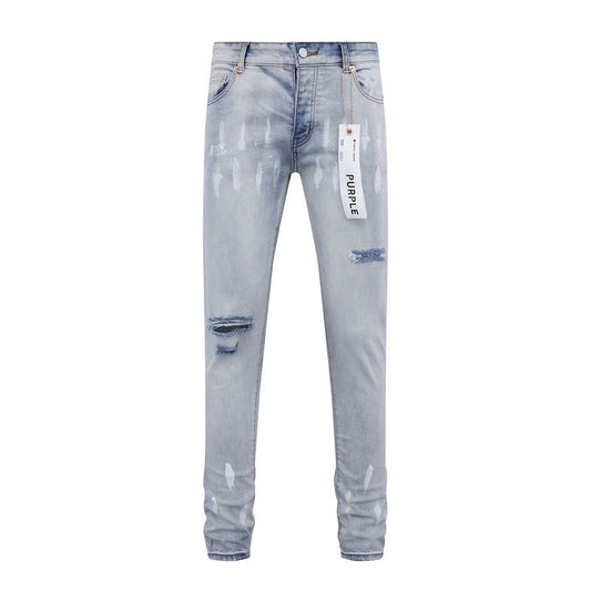 Men's Purple Fashionable Casual Jeans Pants Size 30-38