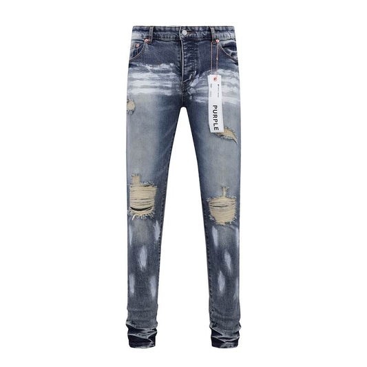 Men's Purple Fashionable Casual Jeans Pants Size 30-38