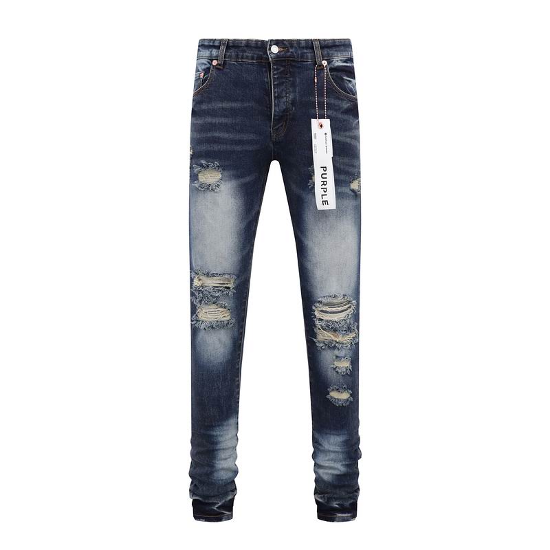 Men's Purple Fashionable Casual Jeans Pants Size 30-38