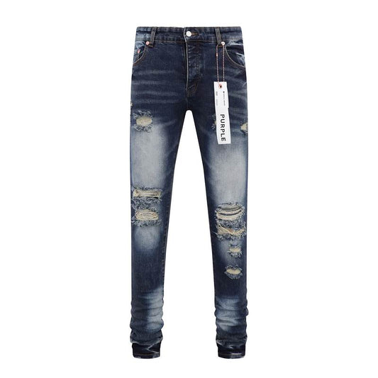 Men's Purple Fashionable Casual Jeans Pants Size 30-38
